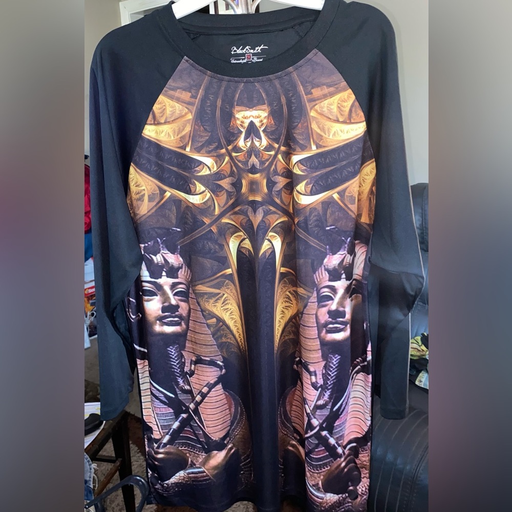 BLACK SMITH Men’s Long Sleeve Printed Shirt, Size 2XL